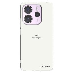Átlátszó szilikon tok az alábbi mobiltelefonokra Xiaomi Redmi Note 14 4G - Girl, do it for you