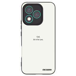 Fekete szilikon tok az alábbi mobiltelefonokra Honor 400 Lite 5G - Girl, do it for you