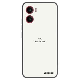 Fekete szilikon tok az alábbi mobiltelefonokra Motorola Moto G05 - Girl, do it for you