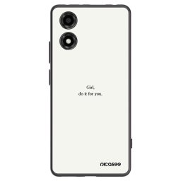 Fekete szilikon tok az alábbi mobiltelefonokra Motorola Moto E14 - Girl, do it for you