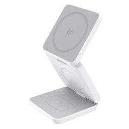 1stCOOL vezeték nélküli, összecsukható QI töltő 3in1, MagSafe, USB-C, Fehér