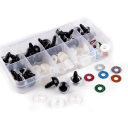 Csillámos biztonsági szemkészlet – Ø14 és 16 mm – 30 db