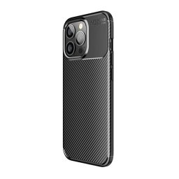 Szilikon telefonvédő (ütésállóság, légpárnás sarok, karbon minta) FEKETE Xiaomi Redmi Note 15 Pro 5G