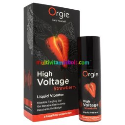 Orgie High Voltage - folyékony vibrátor intim gél - eper (15ml)