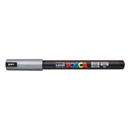 UNI Dekormarker, 0,7 mm, UNI "Posca PC-1MR", ezüst
