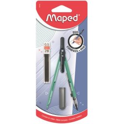 MAPED Körző, heggyel, 2in1, ceruzává alakítható, MAPED ,,Compass Pen", vegyes színek