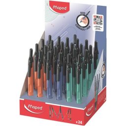 MAPED Körző display, heggyel, 2in1, ceruzává alakítható, MAPED ,,Compass Pen", vegyes színek