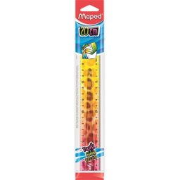 MAPED Vonalzó, műanyag, törhetetlen, 20 cm, MAPED "Twist'n Flex Decor Animals", vegyes színek