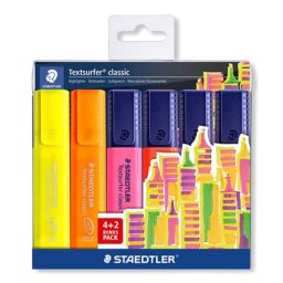STAEDTLER Szövegkiemelő készlet, 1-5 mm, STAEDTLER "Textsurfer(R) Classic 364", 4+2 szín