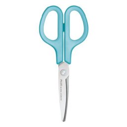 PLUS Olló, általános, balkezes, 17,5 cm, PLUS "Fitcut Curve", világoskék