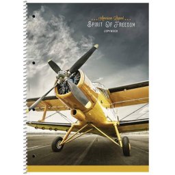 SHKOLYARYK Spirálfüzet, A4+, vonalas, 80 lap, SHKOLYARYK "Spirit of Freedom", vegyes