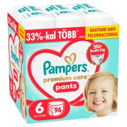 Pampers Premium Care Pants bugyipelenka 6, 13-19 kg, HAVI PELENKACSOMAG 96 db