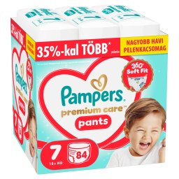 Pampers Premium Care Pants bugyipelenka 7, 15+ kg HAVI PELENKACSOMAG 84 db