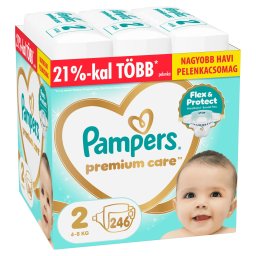 Pampers Premium Care pelenka 2, 4-8 kg, HAVI PELENKACSOMAG 246 db + AJÁNDÉK Baba az autóban matrica