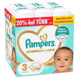 Pampers Premium Care pelenka 3, 6-10 kg, HAVI PELENKACSOMAG 216 db