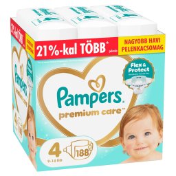 Pampers Premium Care pelenka 4, 9-14 kg, HAVI PELENKACSOMAG 188 db