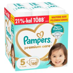 Pampers Premium Care pelenka 5, 11-16 kg, HAVI PELENKACSOMAG 160 db