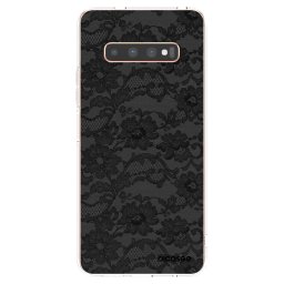 Átlátszó szilikon tok az alábbi mobiltelefonokra Samsung Galaxy S10 Plus G975 - Dark Elegance
