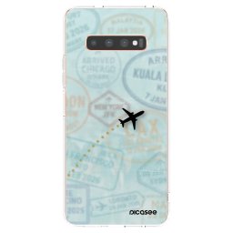 Átlátszó szilikon tok az alábbi mobiltelefonokra Samsung Galaxy S10 Plus G975 - FLIGHT PATH