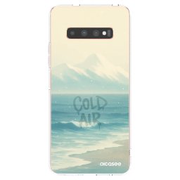 Átlátszó szilikon tok az alábbi mobiltelefonokra Samsung Galaxy S10 Plus G975 - COLD AIR