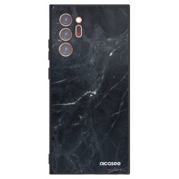 Fekete szilikon tok az alábbi mobiltelefonokra Samsung Galaxy Note 20 Ultra - Black marble