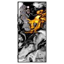 Fekete szilikon tok az alábbi mobiltelefonokra Samsung Galaxy Note 20 Ultra - Black Gold 2