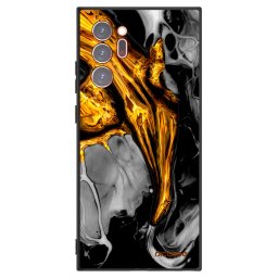 Fekete szilikon tok az alábbi mobiltelefonokra Samsung Galaxy Note 20 Ultra - Black Gold