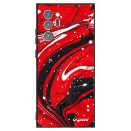 Fekete szilikon tok az alábbi mobiltelefonokra Samsung Galaxy Note 20 Ultra - Red black