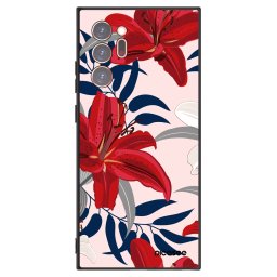 Fekete szilikon tok az alábbi mobiltelefonokra Samsung Galaxy Note 20 Ultra - Red Lily