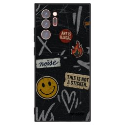Fekete szilikon tok az alábbi mobiltelefonokra Samsung Galaxy Note 20 Ultra - STICKERS x TAGS