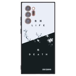Fekete szilikon tok az alábbi mobiltelefonokra Samsung Galaxy Note 20 Ultra - Life - Death