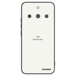 Fekete szilikon tok az alábbi mobiltelefonokra Realme 11 Pro+ - Girl, do it for you