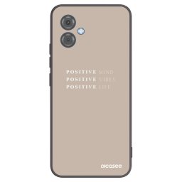 Fekete szilikon tok az alábbi mobiltelefonokra Motorola Moto G14 - Positive Vibes