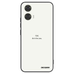 Fekete szilikon tok az alábbi mobiltelefonokra Motorola Moto G24 - Girl, do it for you