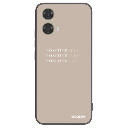 Fekete szilikon tok az alábbi mobiltelefonokra Motorola Moto G24 - Positive Vibes