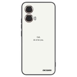 Fekete szilikon tok az alábbi mobiltelefonokra Motorola Moto G85 - Girl, do it for you