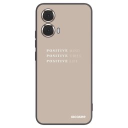 Fekete szilikon tok az alábbi mobiltelefonokra Motorola Moto G85 - Positive Vibes