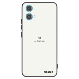 Fekete szilikon tok az alábbi mobiltelefonokra Motorola Moto G34 5G - Girl, do it for you