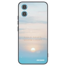 Fekete szilikon tok az alábbi mobiltelefonokra Motorola Moto G34 5G - COLD SKIES