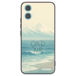 Fekete szilikon tok az alábbi mobiltelefonokra Motorola Moto G34 5G - COLD AIR