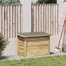 vidaXL Tároló Doboz Természetes 80 x 44,5 x 57,5 cm Impregnált fenyőfa