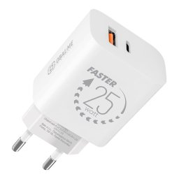 Csomag:ME utazási töltő USB-A USB-C 25W fehér