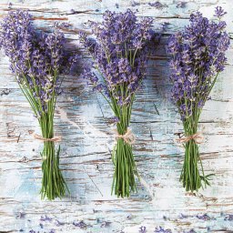Levendula Three Bunches szalvéta 20 db-os 33x33 cm