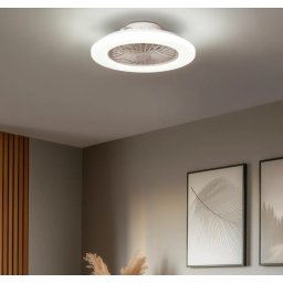 Mennyezeti ventilátor fehér,LED-del, KELVINBEN dimmelhető távirányítóval (48,5CM)