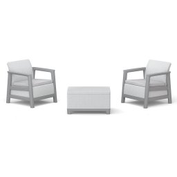 Keter SCANDI LINEA BALCONY kerti bútor szett - Ash Grey / Storm Grey