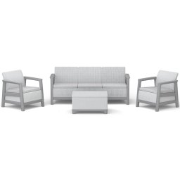 Keter SCANDI LINEA 3 SEATERS SET kerti bútor garnitúra - Ash Grey / Storm Grey