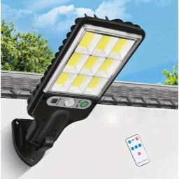 COB LED-es napelemes reflektor, mozgásérzékelővel, távvezérlővel, IP65