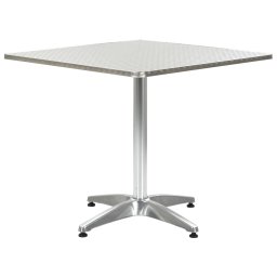 vidaXL ezüstszínű alumínium kerti asztal 80 x 80 x 70 cm