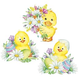Húsvét Cute Chickens szalvéta 20 db-os 33x33 cm