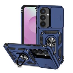 Defender szilikon telefonvédő (ütésállóság, tartógyűrű, kameravédő) SÖTÉTKÉK Samsung Galaxy S26 (SM-S942)
